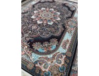 فرش700 شانه طرح نسترن زمینه سرمه ای